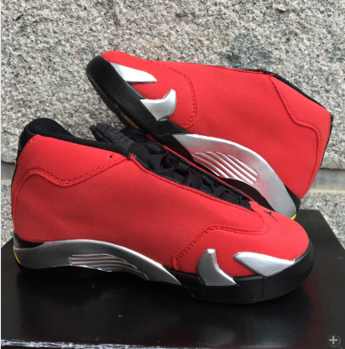 2016 Jordan 14 Ferrari Red Black Shoes For Kids - Click Image to Close