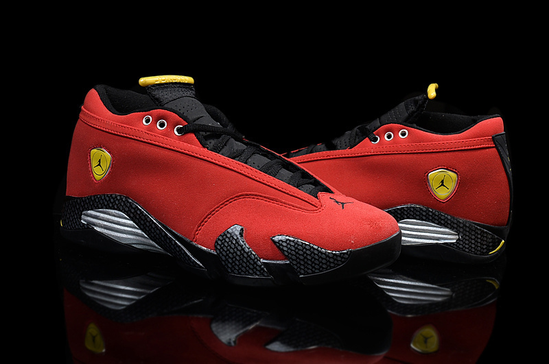 Latest Air Jordan 14 Low Red Black Yellow For Women