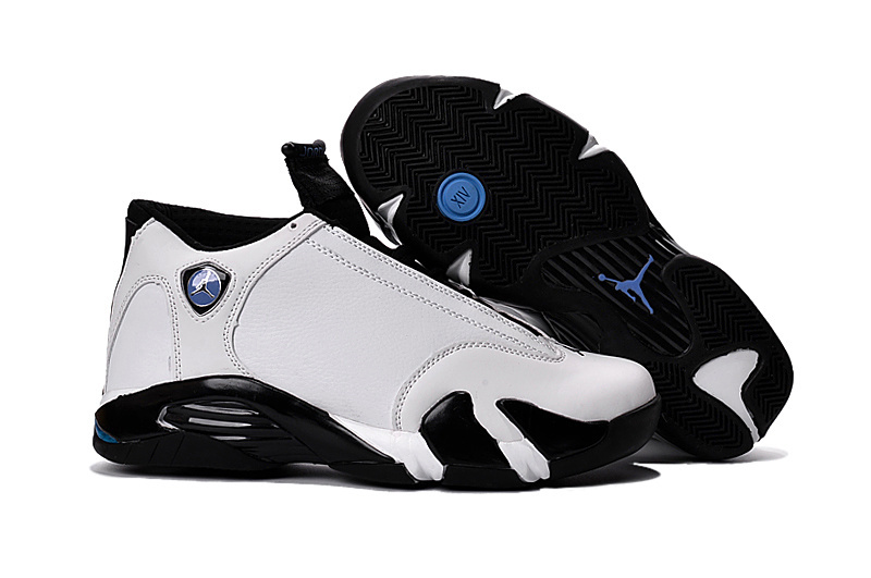 New Air Jordan 14 White Black Blue Shoes