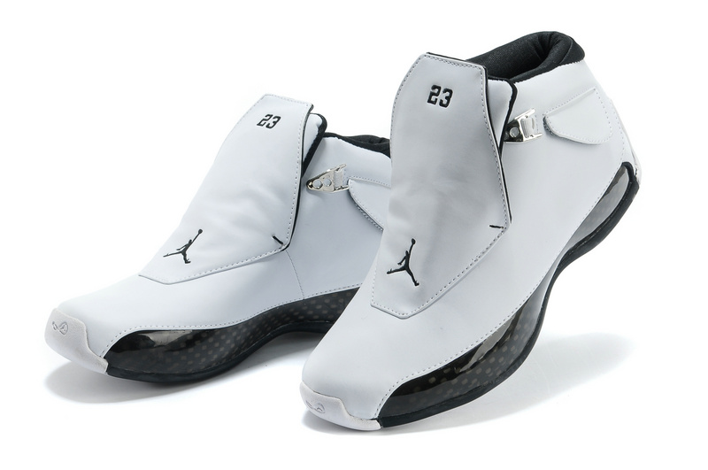 New Air Jordan 18 White Black Shoes