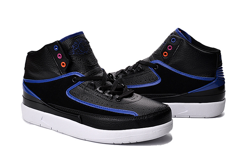 New Air Jordan 2 Retro Black Blue Shoes