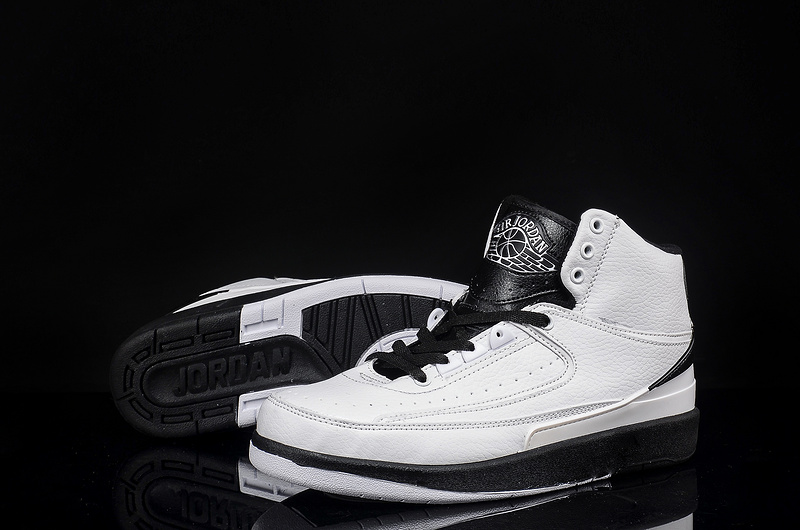 2016 Air Jordan 2 Retro White Black Shoes - Click Image to Close