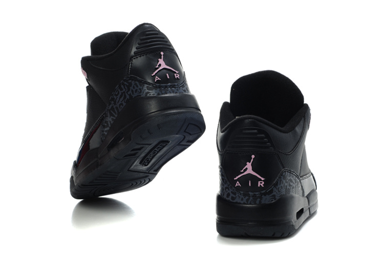New Air Jordan 3 All Black For Women - Click Image to Close
