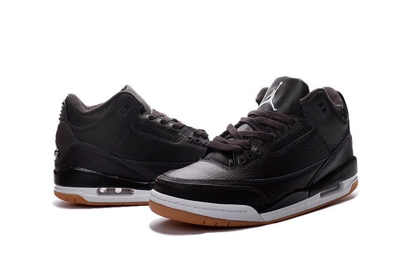 2016 Jordan 3 Black Navy Gum Shoes