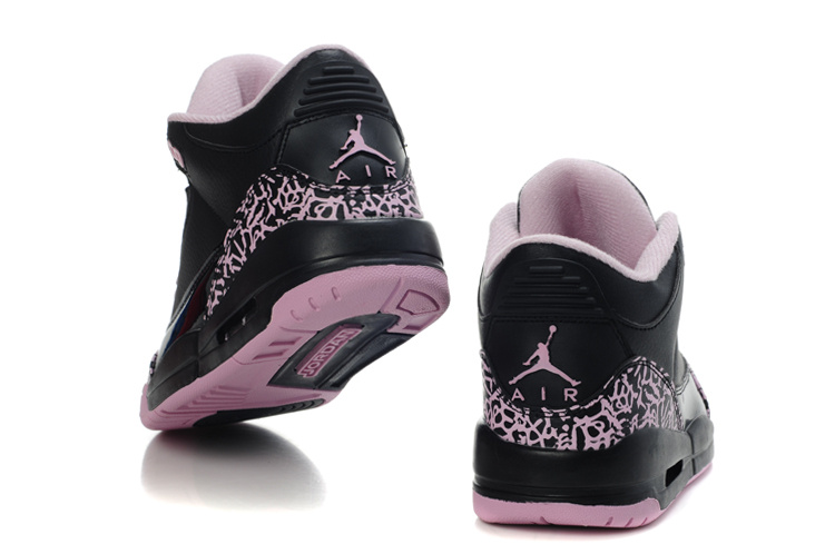 New Air Jordan 3 Black Pink For Women - Click Image to Close