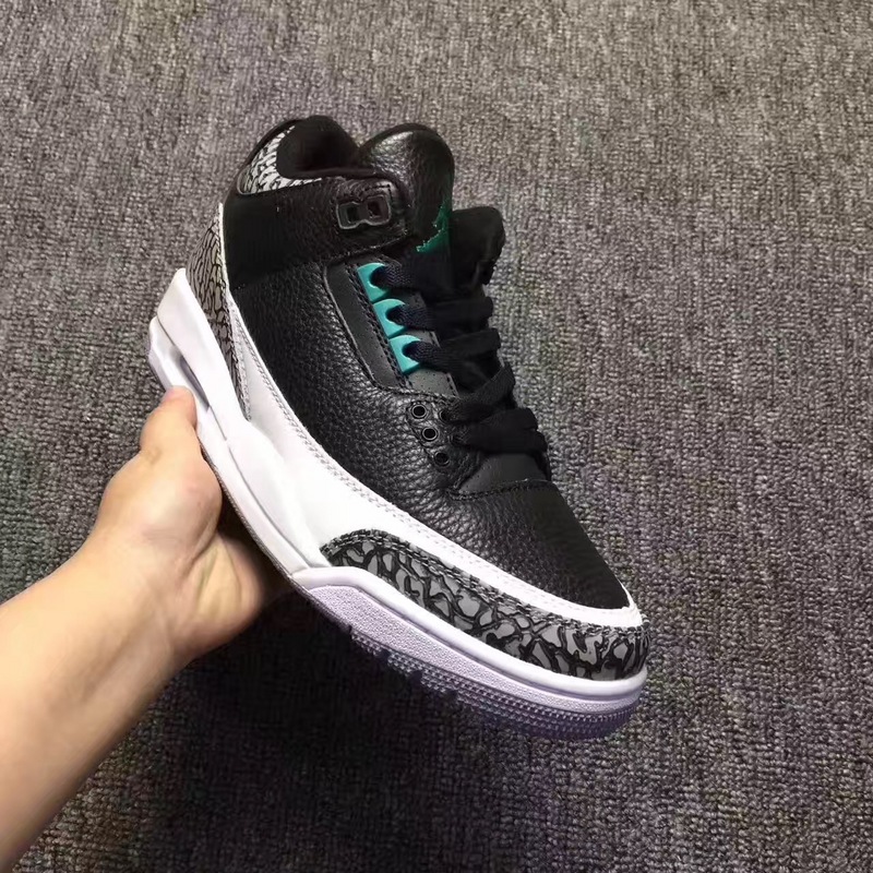 2017 Jordan 3 Elephant Black Grey White Shoes