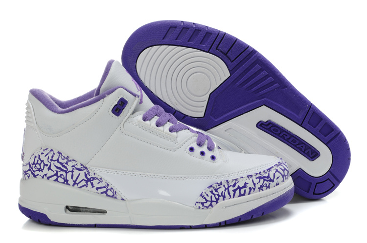 New Air Jordan 3 White Blue For Women - Click Image to Close