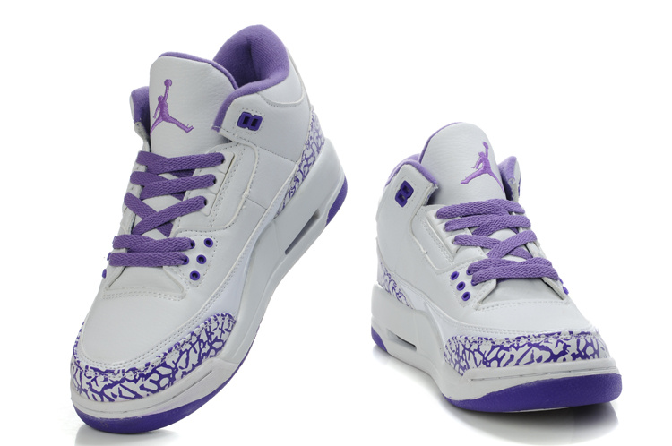 New Air Jordan 3 White Blue For Women - Click Image to Close