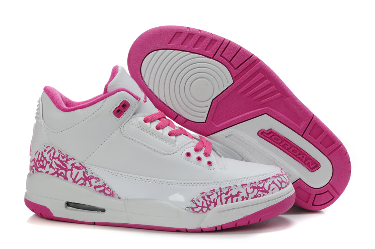 New Air Jordan 3 White Pink For Women - Click Image to Close