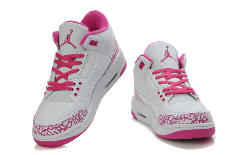 New Air Jordan 3 White Pink For Women - Click Image to Close