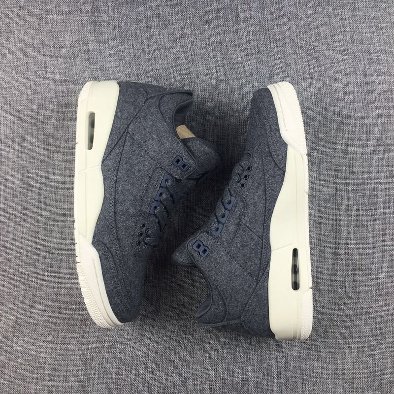 2016 Jordan 3 Wool Black Shoes