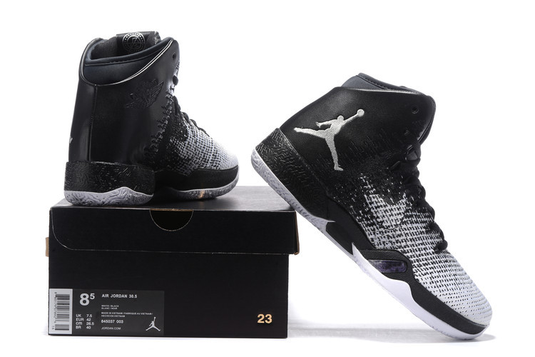 2016 Jordan 30.5 Oreo Grey Black Shoes