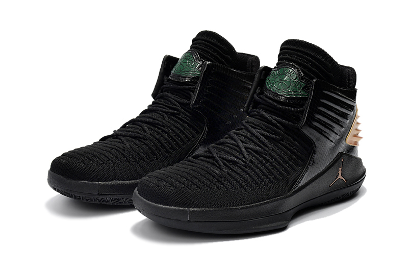 New Jordan 32 Black Gold Shoes - Click Image to Close