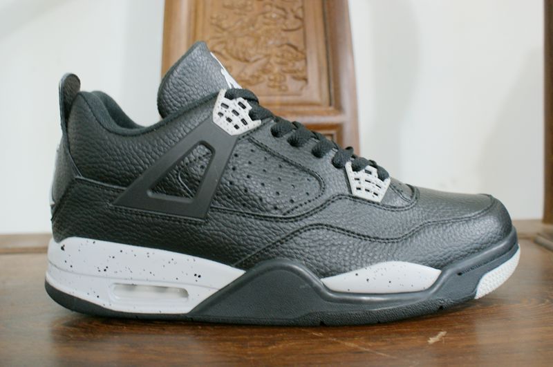 New Air Jordan 4 Retro Oreo Black Grey Shoes - Click Image to Close