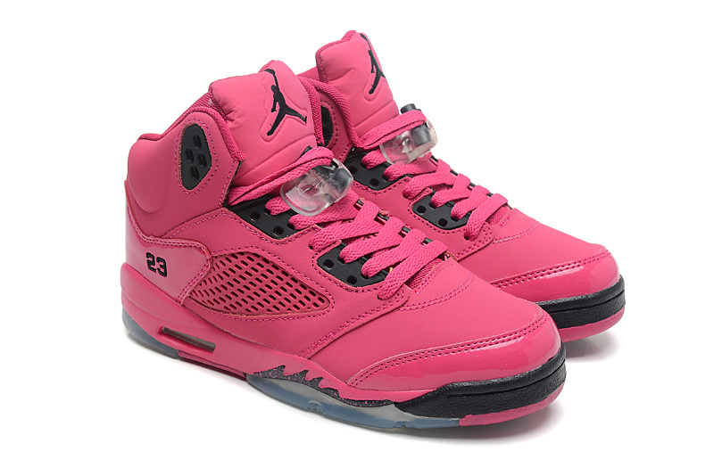 2015 New Woemn Jordan 5 Hot Pink Black