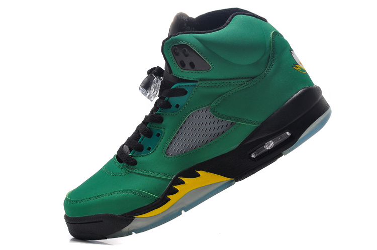 2016 Jordan 5 Green Black Fire Yellow Shoes