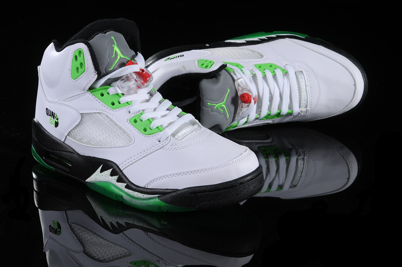 Air Jordan 5 White Green White