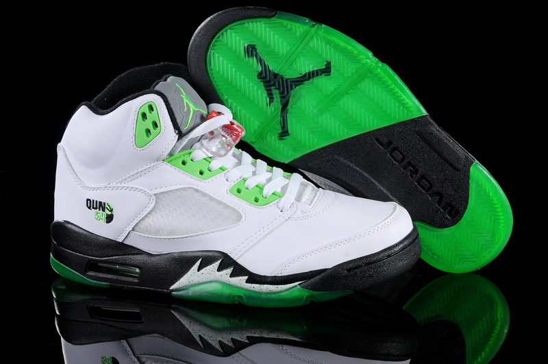 Air Jordan 5 White Green White