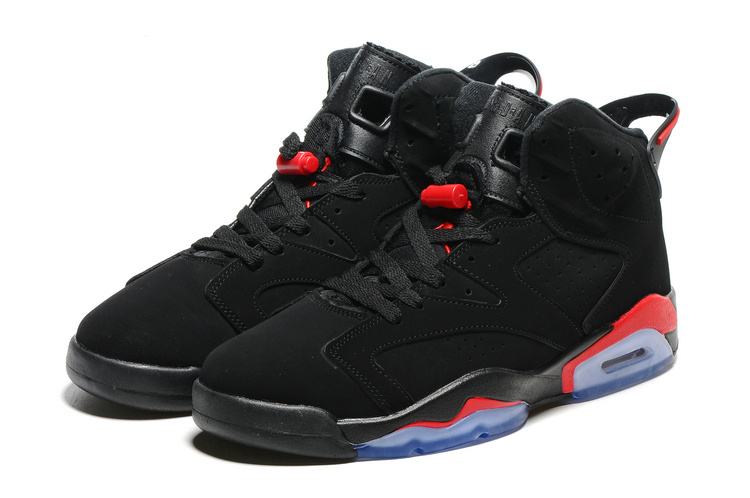 2016 Retro Air Jordan 6 Retro Black Infrad Red Blue Sole Shoes - Click Image to Close