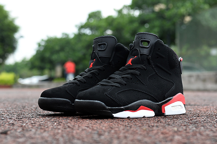 red and black jordans retro 6