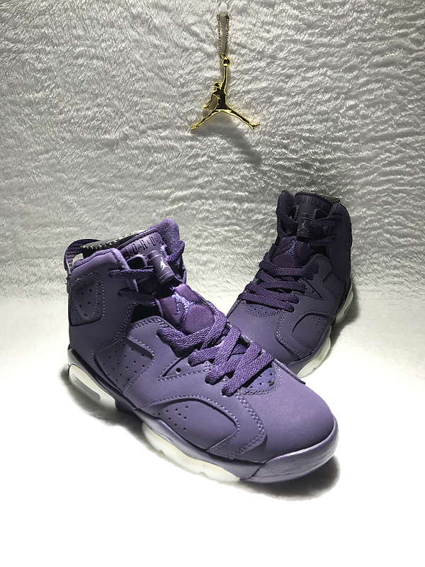 2017 Retro Jordan 6 GS Purple Black Shoes - Click Image to Close