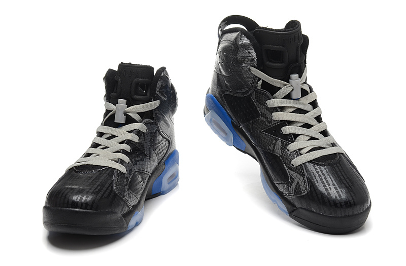 2015 New Jordans 6 Retro Black Blue Grey