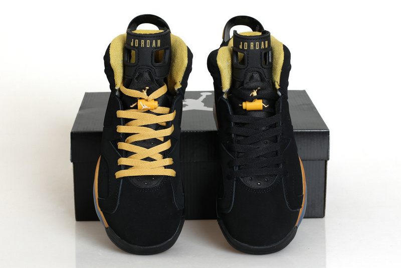 2015 New Black Gold Jordans 6 Retro