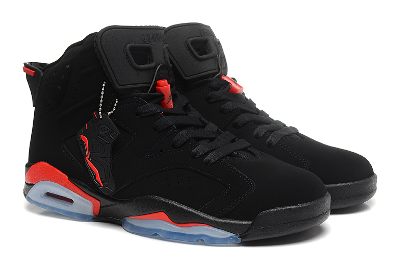 New Air Jordan 6 Retro Black Red Shoes - Click Image to Close