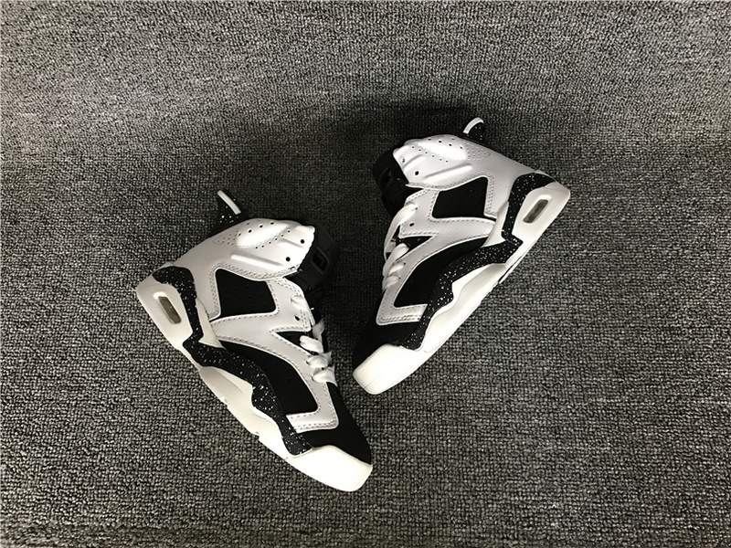 2016 Jordan 6 Retro White Black Shoes For Kids