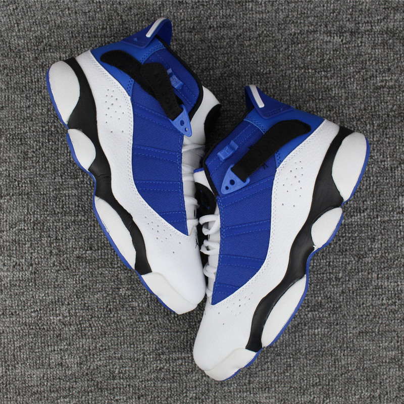 2017 Jordan 6 Rings Blue White Black Shoes - Click Image to Close