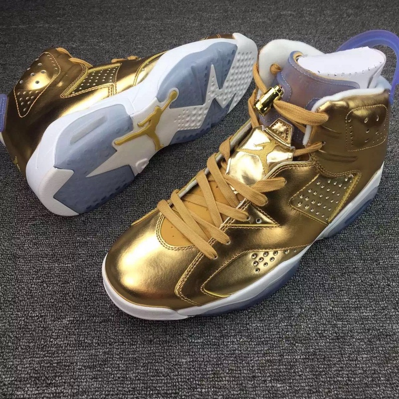2016 Jordan 6 Spizike Lee Gold White Shoes
