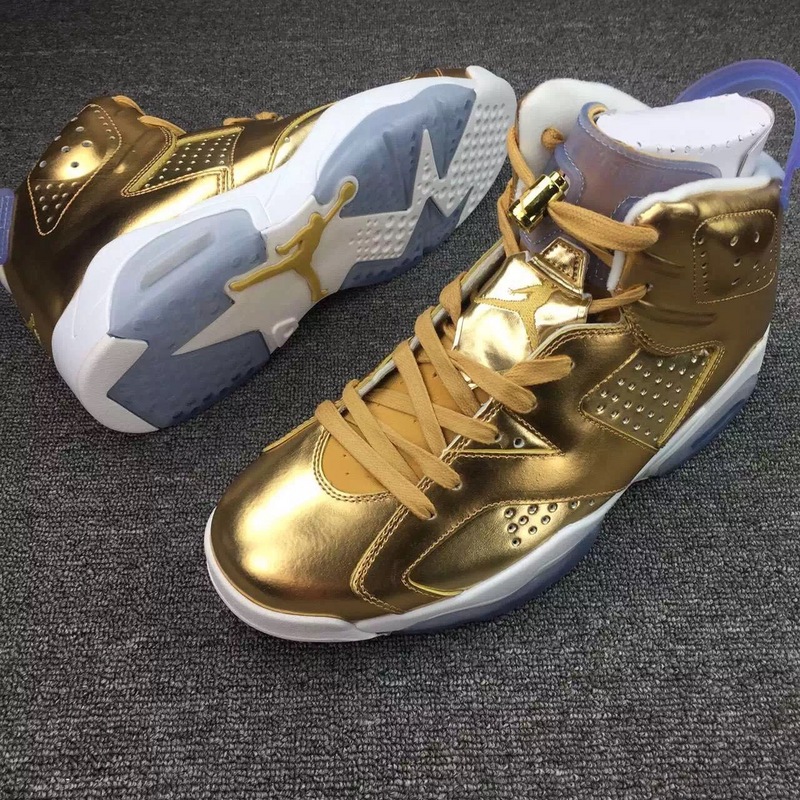 2016 Jordan 6 Spizike Lee Gold White Shoes - Click Image to Close