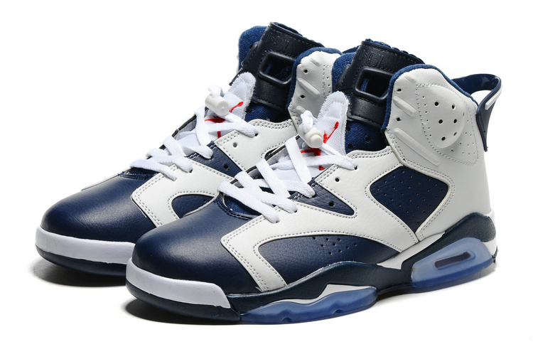 2016 Retro Air Jordan 6 Retro White Blue Blue Sole Shoes - Click Image to Close