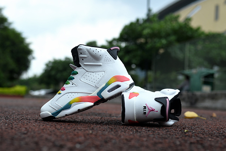 2016 Jordan 6 Retro White Colorful For Kids - Click Image to Close