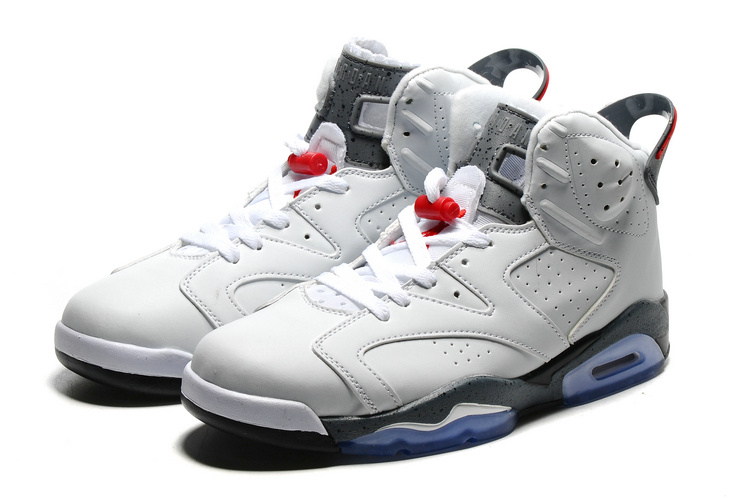 2016 Retro Air Jordan 6 Retro White Grey Blue Sole Shoes