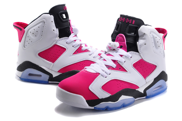 2015 New White Hot Red Black Jordans 6 For Women - Click Image to Close