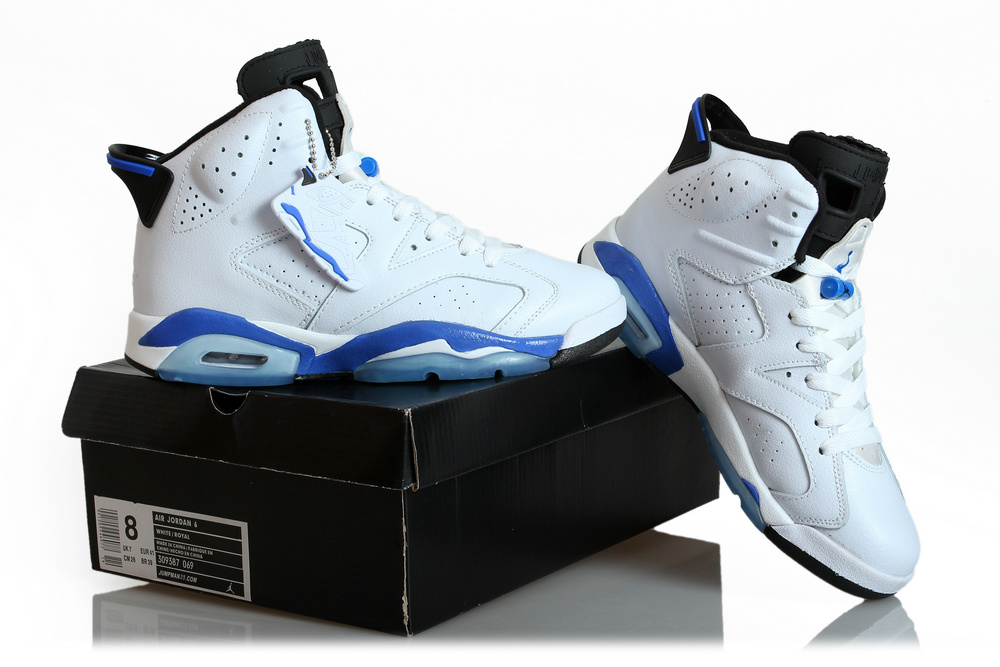 New Air Jordan 6 White Jade Blue Shoes - Click Image to Close