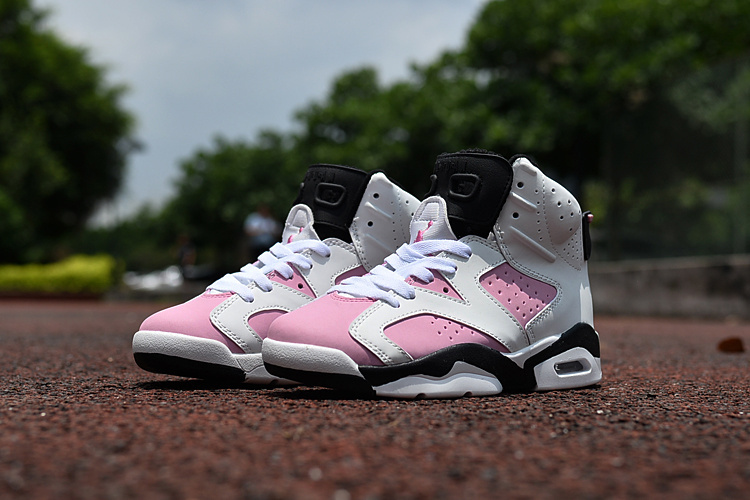 2016 Jordan 6 Retro White Pink Black For Kids