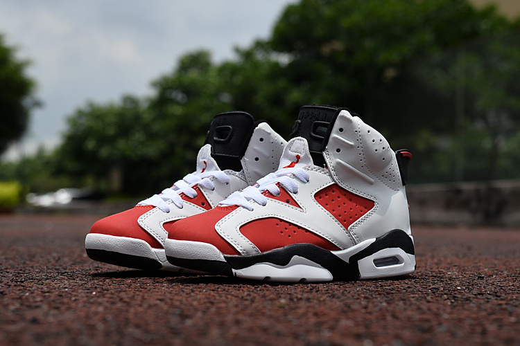 2016 Jordan 6 Retro White Red Black Shoes For Kids