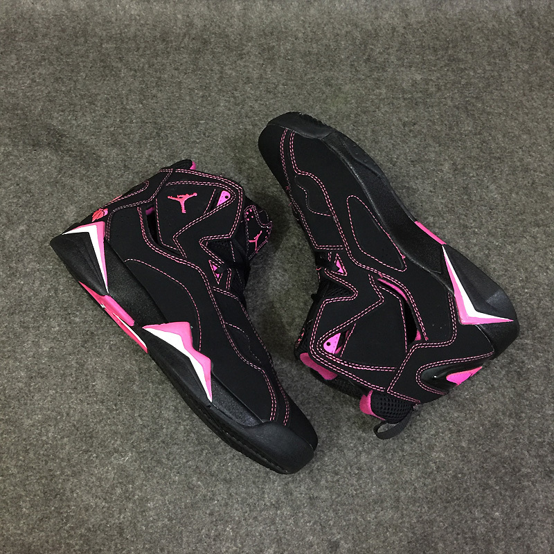2016 Jordan 7 Improved Black Pink Shoes