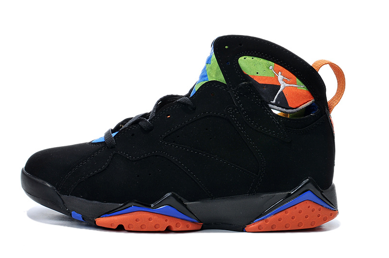 2015 Air Jordan 7 Retro Black Orange Blue Shoes - Click Image to Close