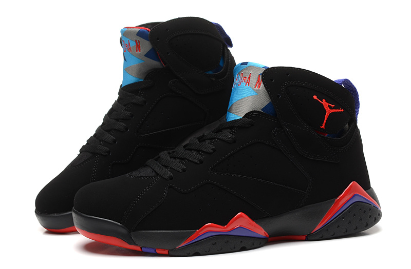 2015 New Jordans 7 Retro Black Red Blue