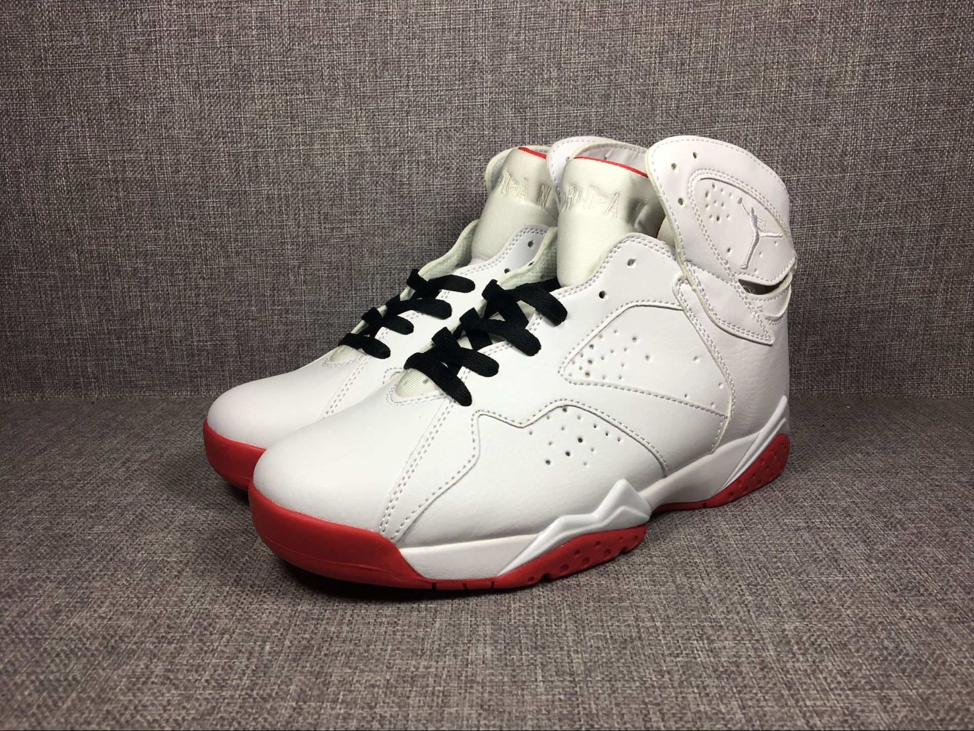 2017 Jordan 7 Retro White Red Shoes