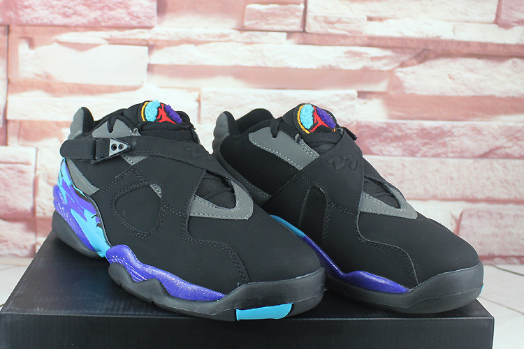 jordan retro 8 black and purple