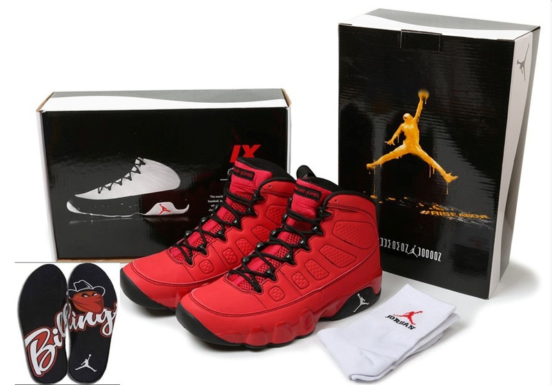 New 2012 Air Jordan 9 Hardcover Red Black Shoes