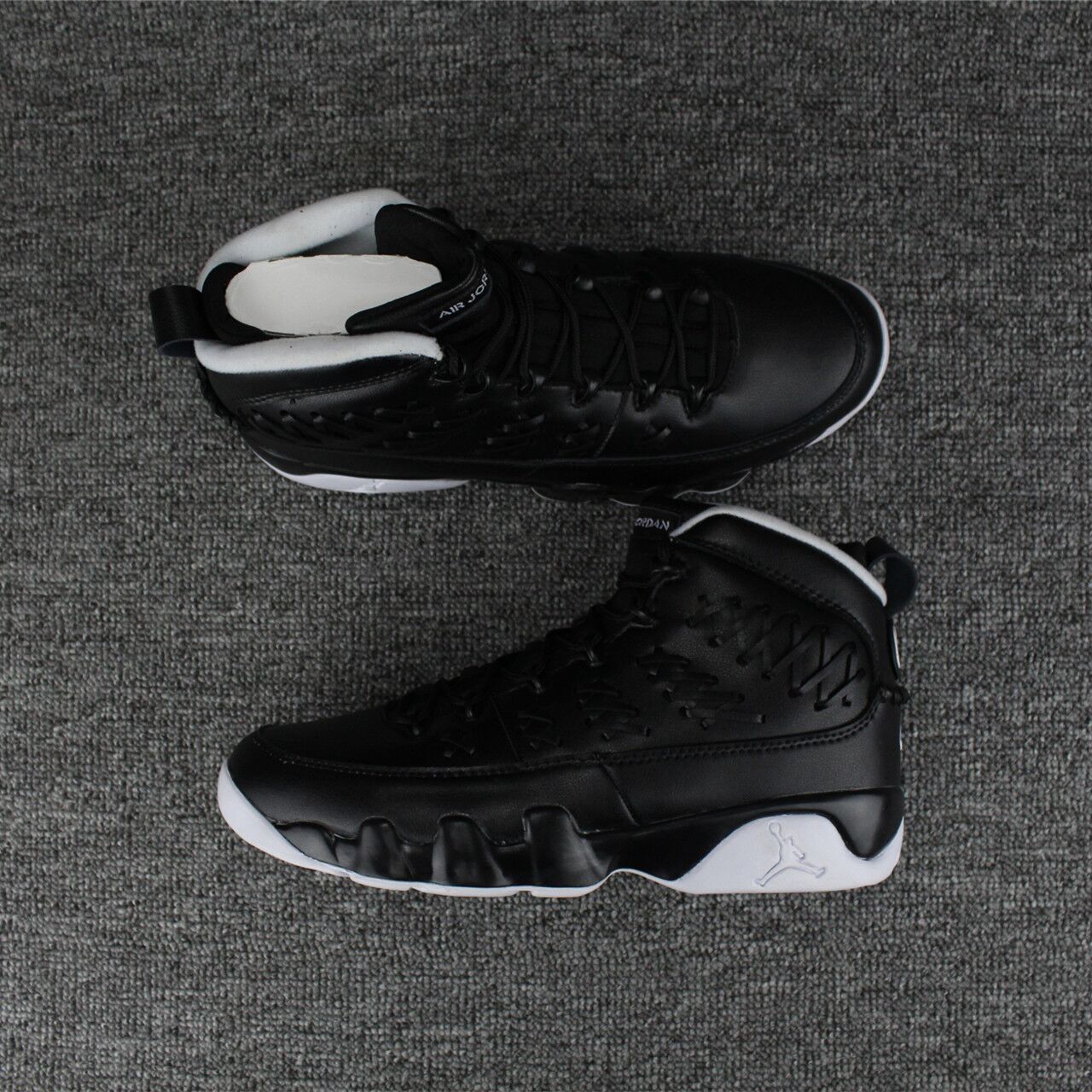 2017 Jordan 9 Knit Black White Shoes