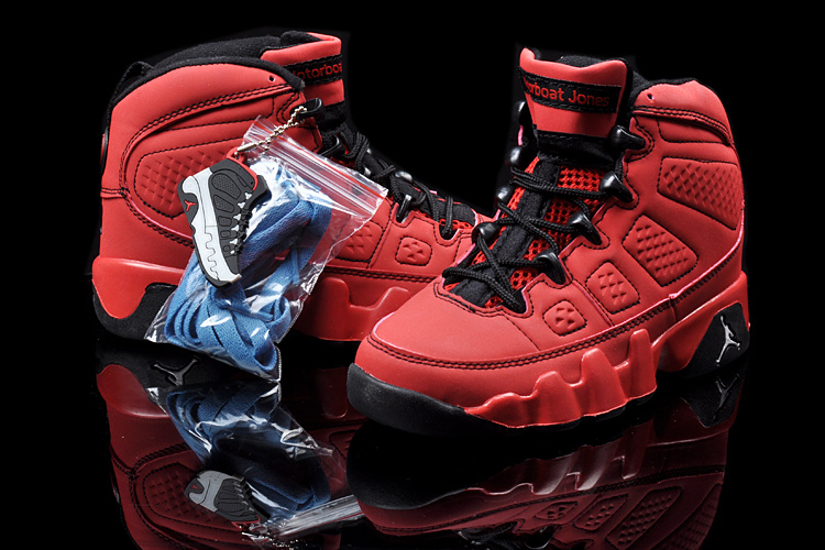 New Air Jordan 9 Red Black For Kids - Click Image to Close