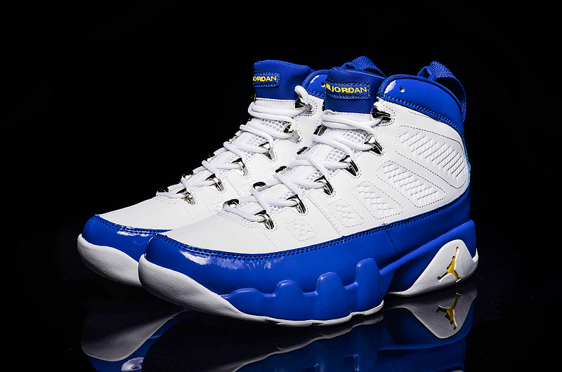 2016 Jordan 9 Retro White Blue Shoes For Women