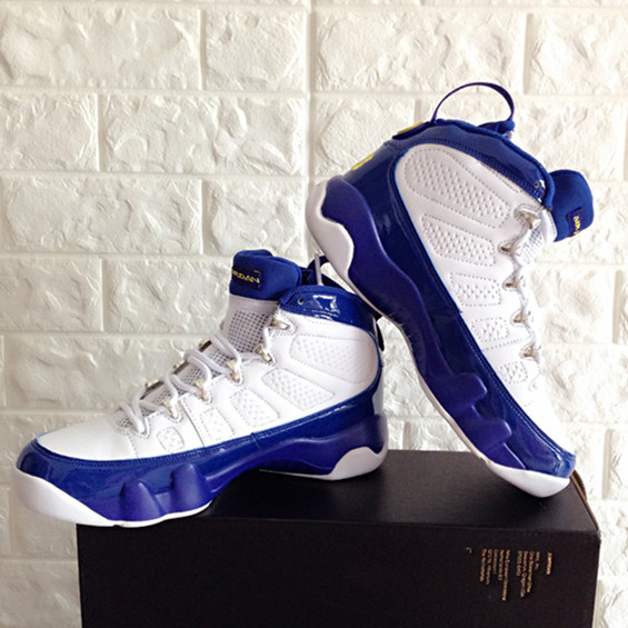 2016 Air Jordan 9 White Blue Yellow Jumpman Shoes