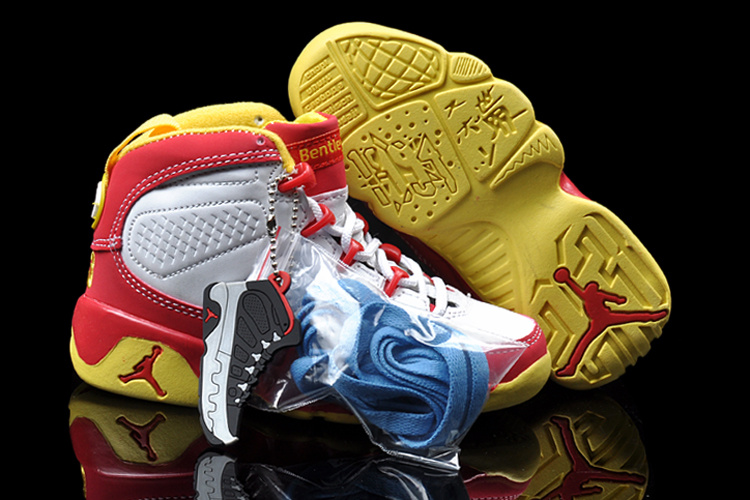 New Air Jordan 9 White Red For Kids